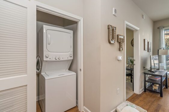 Washer and dryer in closet