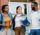 Group of young adults walking to class