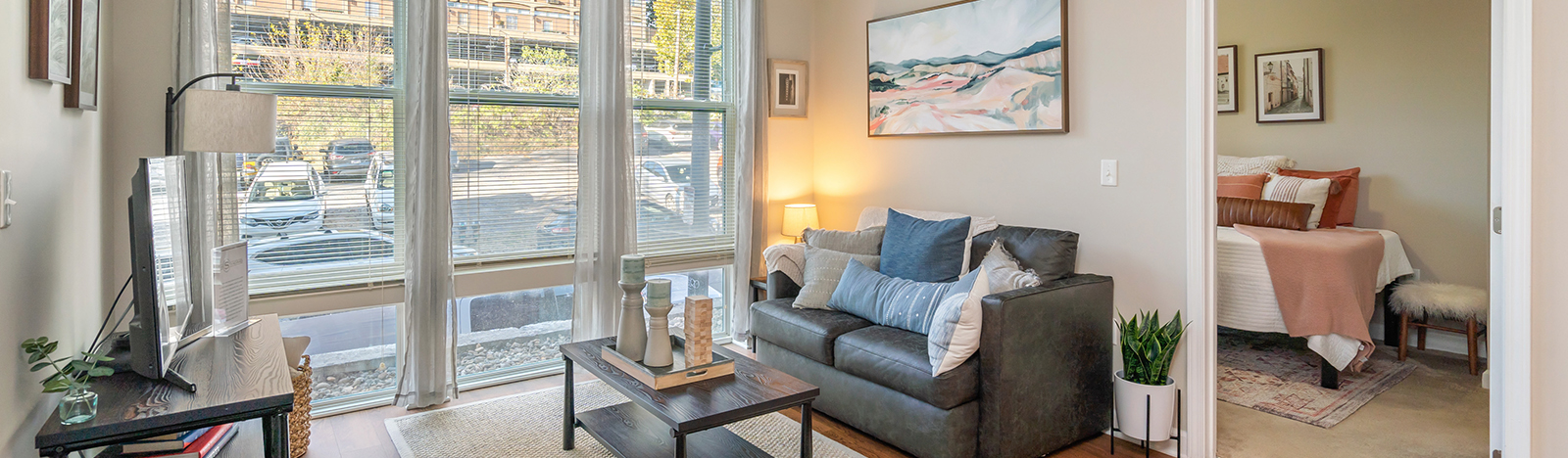 Furnished apartment living room