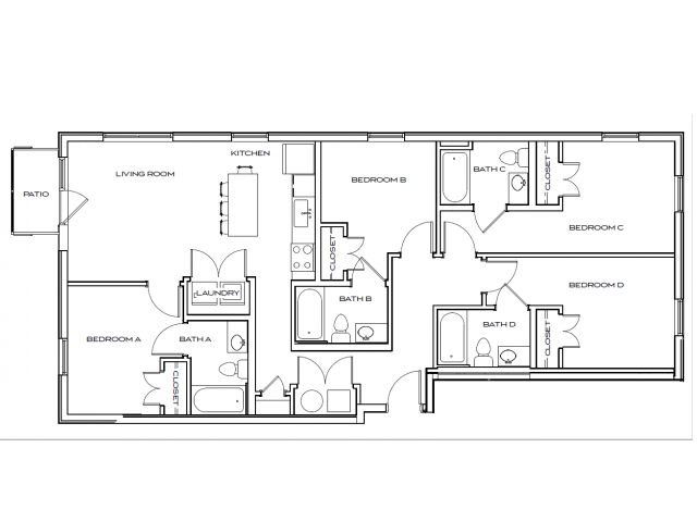Berry 1 - 4Br, 4Ba Floor plan