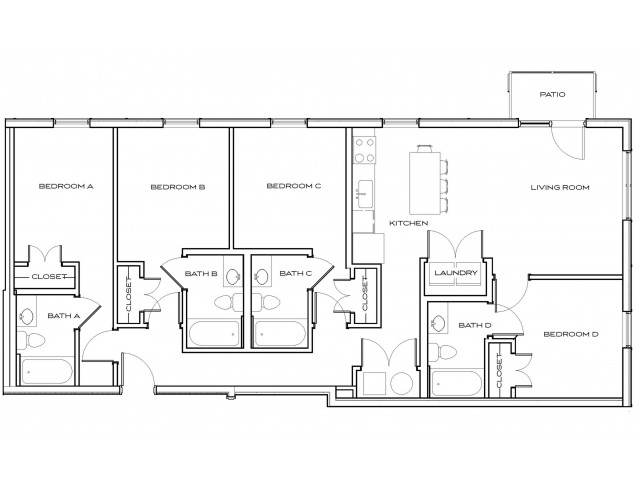 Berry 3 - 4Br, 4Ba Floor plan