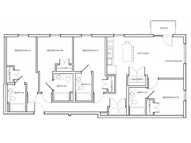 Berry 4 - 4Br, 4Ba Floor plan
