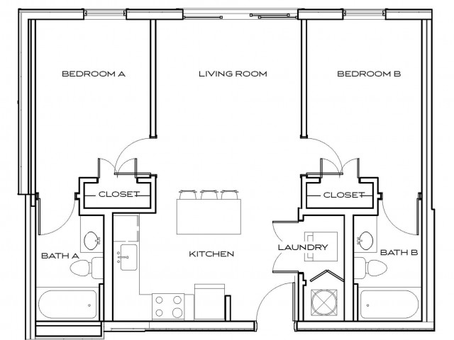 Fulmer 4 - 2Br, 2Ba Floor plan