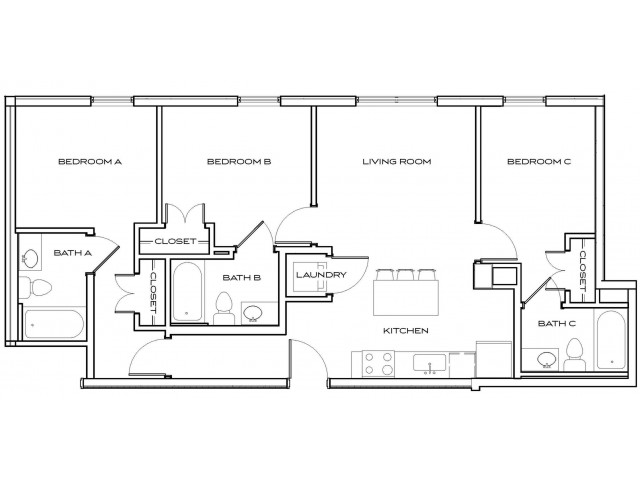 Meachem 1 - 3Br, 3Ba Floor plan