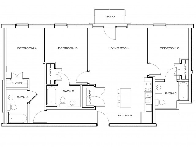Meachem 5 - 3Br, 3Ba Floor plan