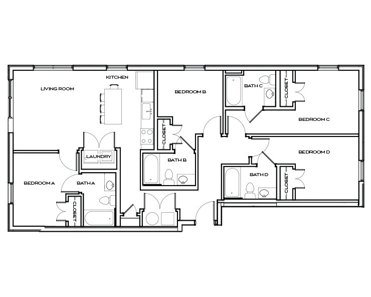 Berry 1 - 4Br, 4Ba Floor plan