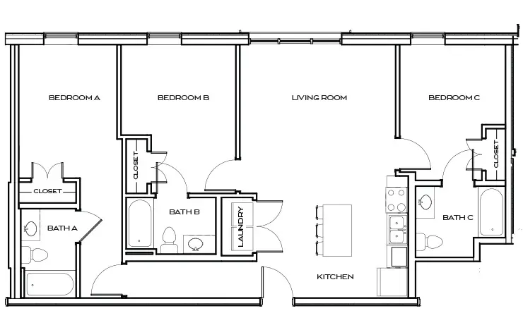 Meachem 5 - 3Br, 3Ba Floor plan