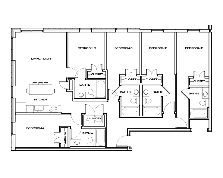 Neyland 1 - 5Br, 5Ba Floor plan